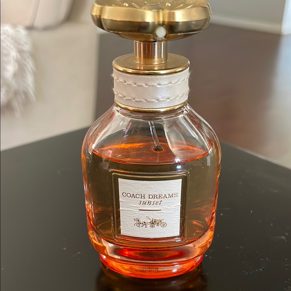 Coach Gold and Orange Accent Fragrance Bottle